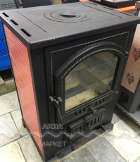 Купить Печь-камин Везувий ПК-01 (205) c плитой красная 12 кВт в Борисове в Борисове