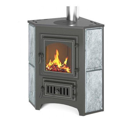 Печь-камин Везувий ПК-01 (220) с конфоркой угловой талькохлорит Амазонка бай фото в Борисове