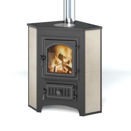 Печь-камин Везувий ПК-01 (220) с конфоркой угловой бежевый 9 кВт купить в Борисове