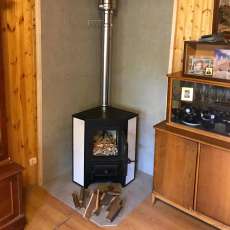 Купить Печь-камин Везувий ПК-01 (220) с конфоркой угловой бежевый 9 кВт в Борисове в Борисове