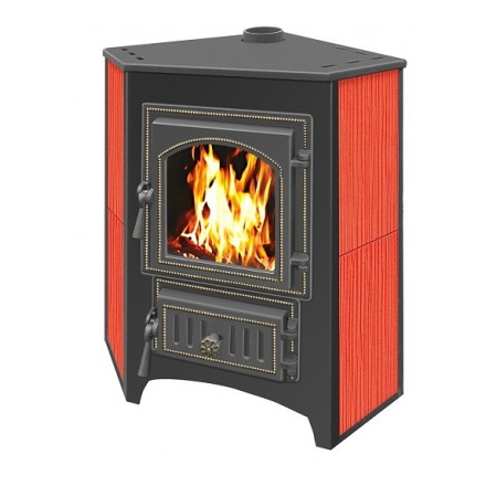 Печь-камин Везувий ПК-01 (220) угловой красный 9 кВт Амазонка бай фото в Борисове