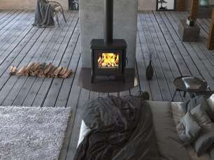 Купить чугунный Печь-камин EVEREST S13 в Борисове фото в интерьере в Борисове