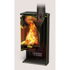 Стальной камин со стеклом Теплодар Кадриль фото в Борисове