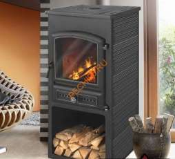 Недорогой стальной печь-камин со стеклом ЭТНА (БКД) с плитой Амазонка бай фото в Борисове