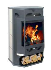 Стальной камин с дровницей Теплодар Румба фото в Борисове