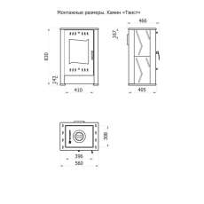 Стальной камин со стеклом Теплодар Твист фото габариты Стальной камин со стеклом Теплодар Твист фото габариты в Борисове