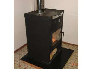 Стальная печь-камин с дровницей Теплодар ОВ-140 (прямой) фото в Борисове