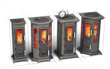 Угловая недорогая печь Термофор Статика Квинта, чёрная бронза фото в Борисове