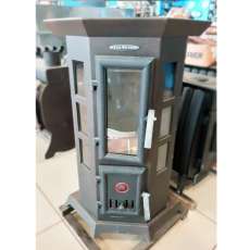 Угловая недорогая печь Термофор Статика Квинта, чёрная бронза фото в Борисове