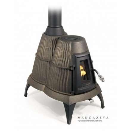 Отопительная печь Термофор Мангазея, чёрная бронза Амазонка бай фото в Борисове