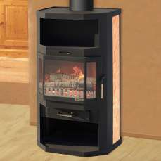 Купить стильный камин с шамотом Мета-Бел Ангара-Аква в Борисове фото в Борисове