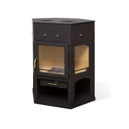 Печь-камин Мета-Бел АОТ 11.0 (в модификации Енисей с плитой") фото в Борисове