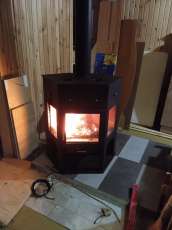 Печь-камин Енисей с плитой Мета бел в Борисове