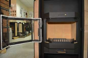 Купить недорогой камин с шамотом Печора Мета Бел в Борисове фото в Борисове