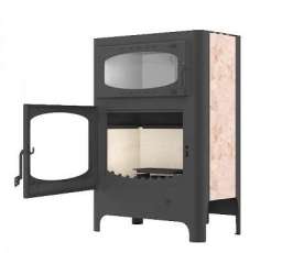 Печь-камин стальной Бавария Эко с духовкой и плитой фото в Борисове