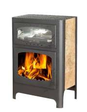 Печь-камин стальной Бавария Эко с духовкой и плитой фото в Борисове