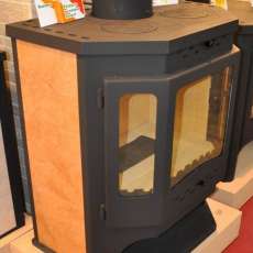 Стальной камин с шамотом Бавария призматик с плитой фото в Борисове