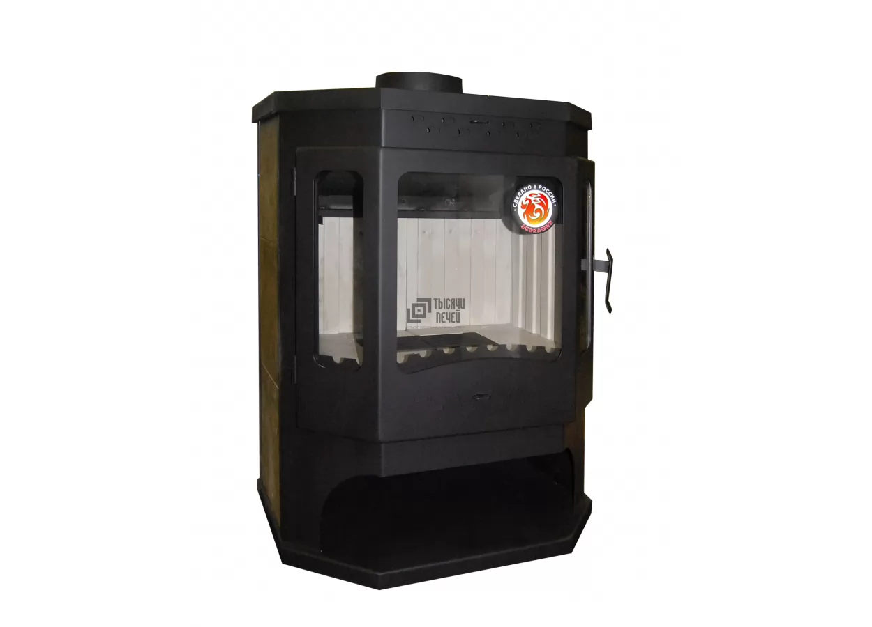 Печь-камин БАВАРИЯ ПРИЗМАТИК с плитой (Экокамин) фото в Борисове