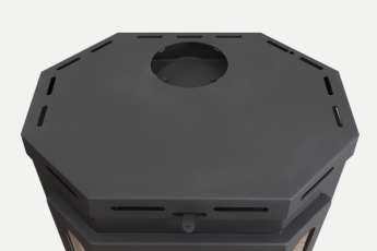 Стальная печь-камин Бавария призматик пристенно-угловой фото в Борисове