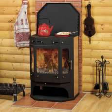 Печь-камин Бавария с плитой аква фото Печь-камин Бавария с плитой аква фото в Борисове