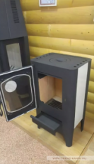 Печь-камин Экокамин с плитой в интерьере фото в Борисове