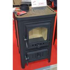 Чугунный камин со стеклом Бавария Оптима Чугун с плитой фото в интерьере в Борисове