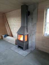 Недорогой камин Бавария со стеклами графит фото в интерьере в Борисове