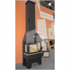 Недорогой камин Бавария 3 стекла чёрная фото в интерьере в Борисове