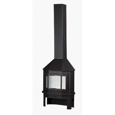 Камин Мюнхен пристенно-угловой чёрный Амазонка бай фото в Борисове