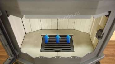 Стальной камин Мюнхен пристенно-угловой графит фото в Борисове