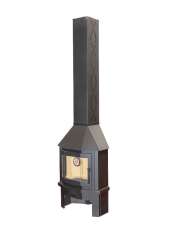 Камин Мюнхен пристенно-угловой графит Амазонка бай фото в Борисове