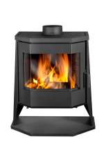 Стальной камин с шамотом Бавария панорама призма с плитой фото в Борисове