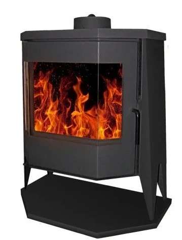 Печь-камин Бавария панорама призма с плитой Амазонка бай фото в Борисове