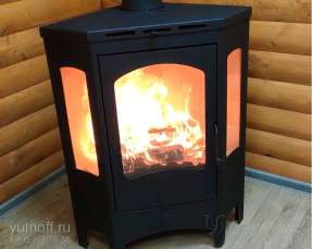 Недорогой камин со стеклами Бавария панорама угловая фото в Борисове