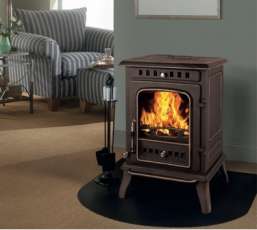 Печь-камин чугунный FireWay Erik в интерьере патина медь Амазонка бай фото в Борисове