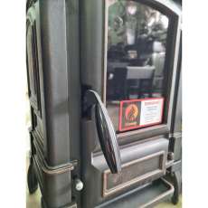 Печь-камин чугунный FireWay Bruno в интерьере патина медь Амазонка бай фото в Борисове