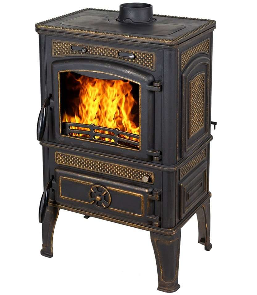 Печь-камин FireWay Dacha патина бронза Амазонка бай фото в Борисове