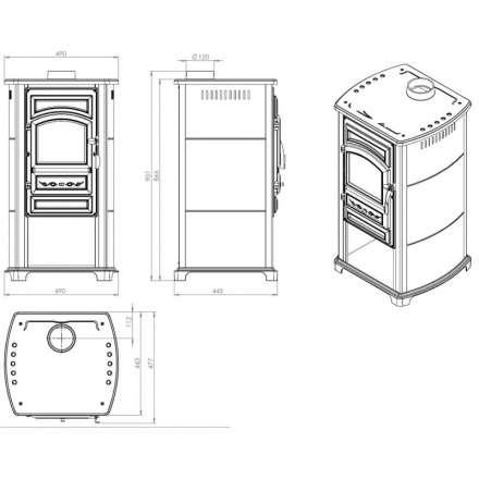 Купить Печь-камин NORDflam Merido в Борисове Амазонка бай фото в Борисове
