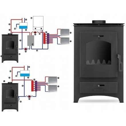 Печь-камин Blist B MAX E с водяным контуром Амазонка бай фото в Борисове