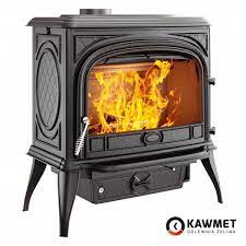 Купить Печь-камин KAWMET Premium SPHINX S6 (13,9 kW) в интерьере чугунный в Борисове фото в Борисове