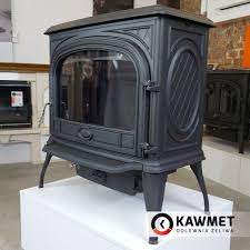 Купить Печь-камин KAWMET Premium SPHINX S6 (13,9 kW) в интерьере чугунный в Борисове фото в Борисове