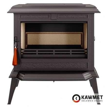 Купить Печь-камин KAWMET Premium ATHENA S12 (12,3 кВт) в интерьере чугунный в Борисове фото в Борисове