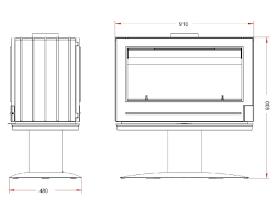 Купить Печь-камин Invicta Nelson чугунная в Борисове в Борисове