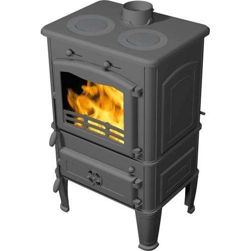 Печь-камин FireWay Dacha с варочной поверхностью чёрный Амазонка бай фото в Борисове