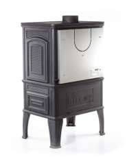 Печь-камин чугунный FireWay Dacha с варочной поверхностью патина бронза Амазонка бай фото в Борисове