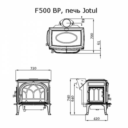 Чугунная печь камин Jotul F500.2 SE IVE в Борисове