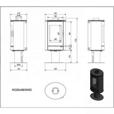 Купить Печь-камин Kratki KOZA/AB/S/N/DR в интерьере в Борисове Амазонка бай фото в Борисове