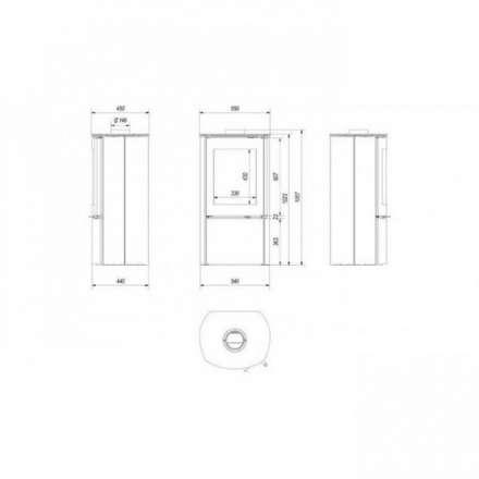 Купить Печь-камин Kratki Falcon 9 в Борисове