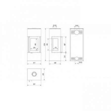 Купить Печь-камин Kratki THOR 8 View в Борисове Амазонка бай фото в Борисове