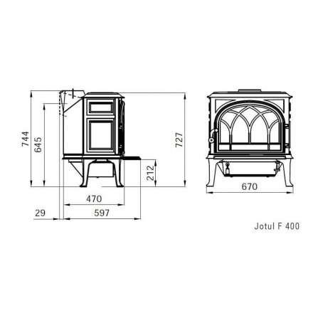 Чугунная печь камин Jotul F 400 BP в Борисове